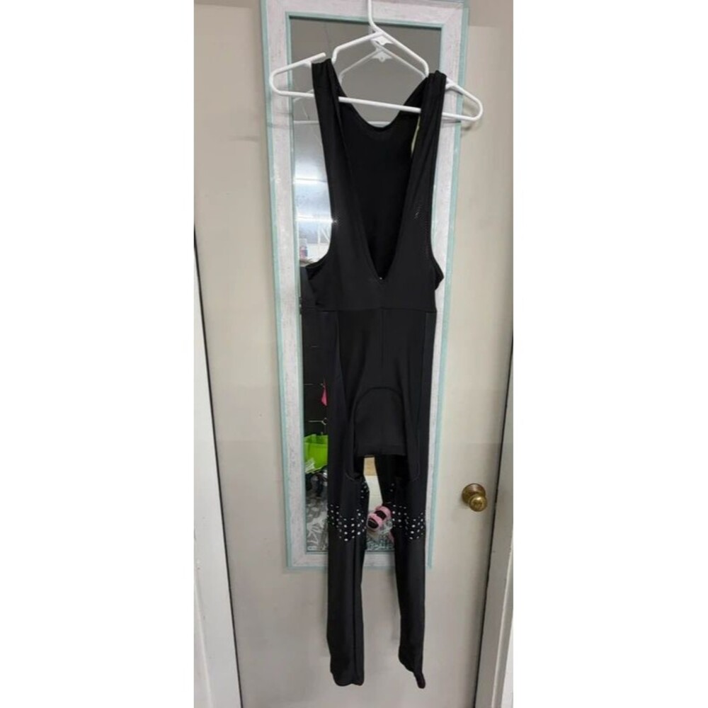 NWT - CyCling Women’s Size L Black Full Length Padded Cycling Bib Tights Gel Pad
